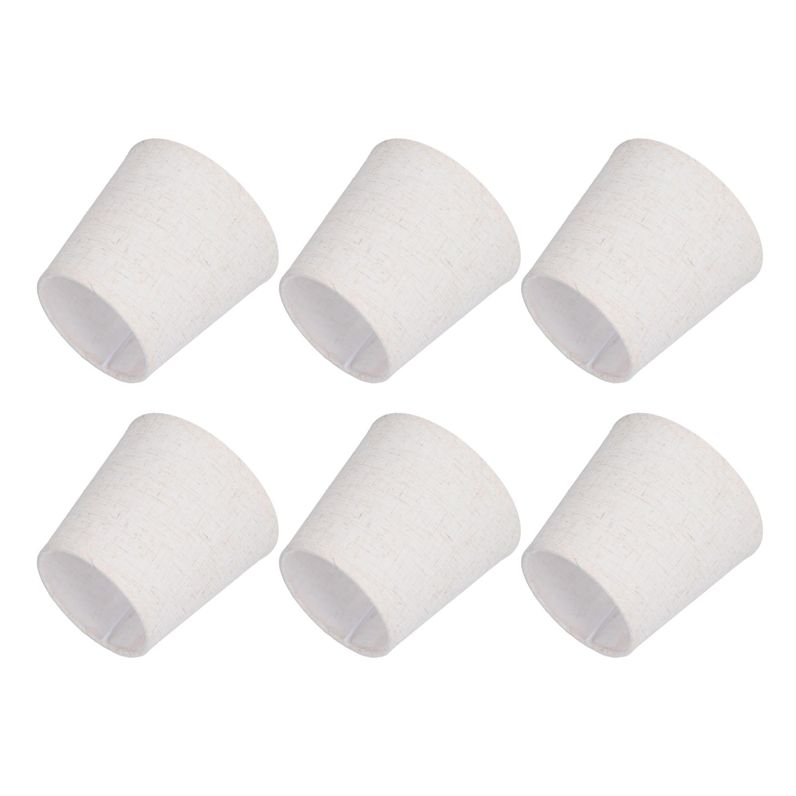 

6Pcs E14 ClipOn Lampshade European Fabric Lamp Shade for Hall Hotel Restaurant Shop