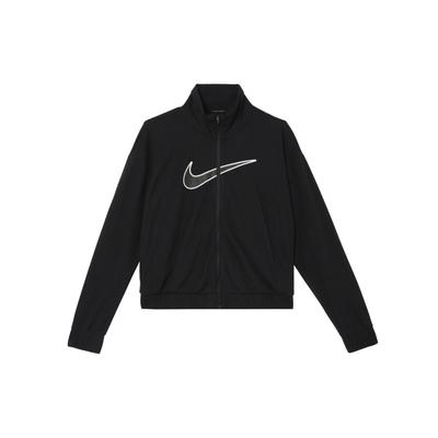 Dri-Fit Swoosh Run Logo Print Zip-Up Stand Collar Jacket Women Jackets Black DQ6384-010