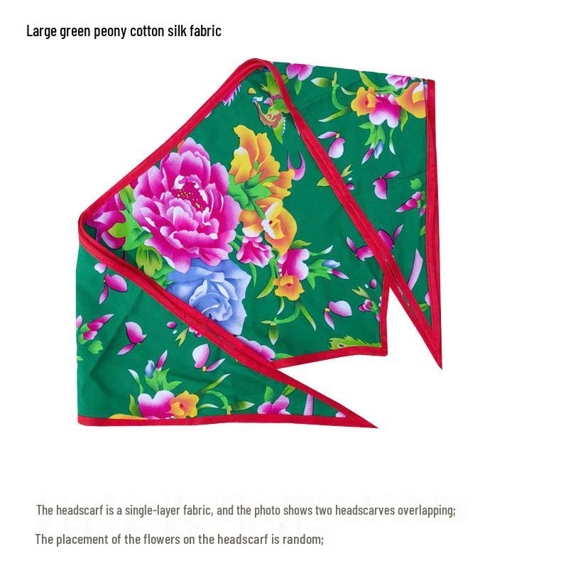 Nordöstliches ethnisches florales Bandana: Dreieckstuch für Errenzhuan Hip Hop-Aufführung