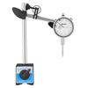Dial Test Indicator with Dual Rod Stand and Storage Case, 0.03 Mm Accuracy, 0-25.4mm Range, Fine Adjustable Long Arm, Non-Magnetic Centering Rods for