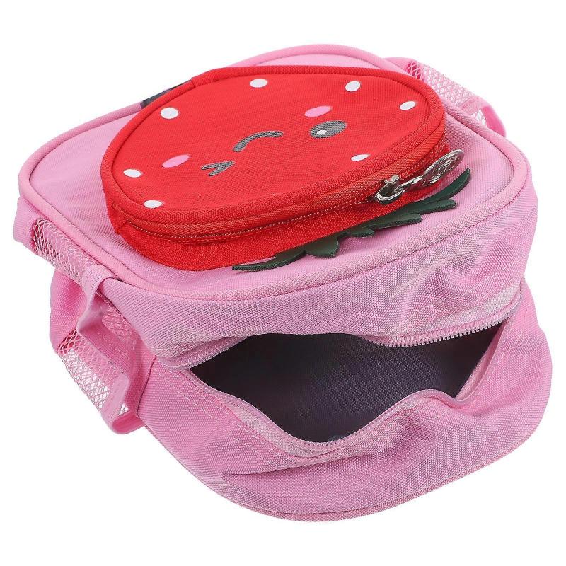 Backpack for Kids Kids Fashion Backpack for Storage 3Pcs Pink Cartoon
