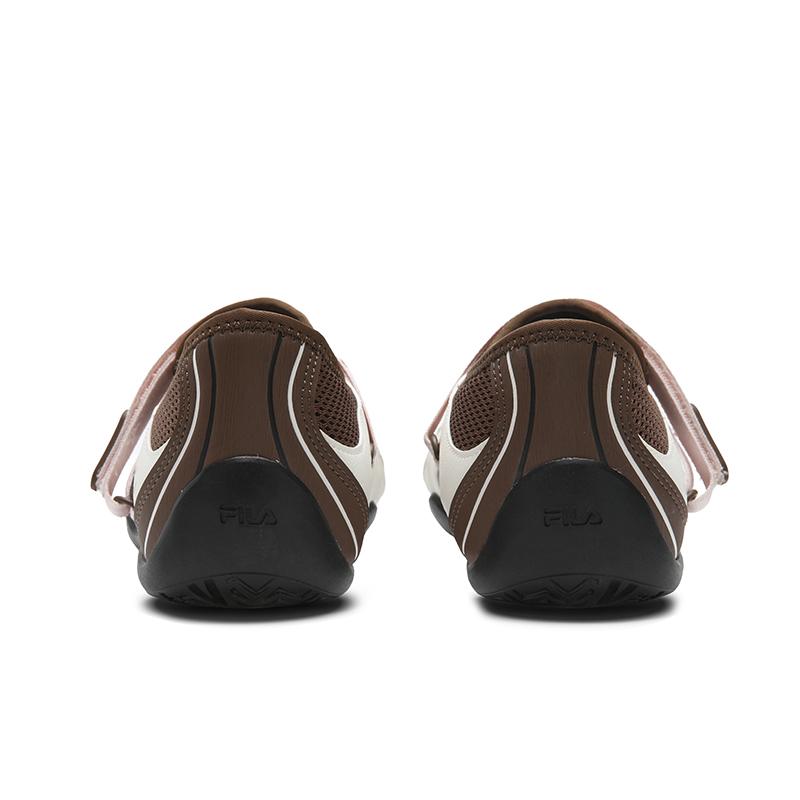 Sandals FILA TURBO SANDAL Breathable Lightweight Low top Casual Shoes Women's Cocoa Brown/Coconut Milk White