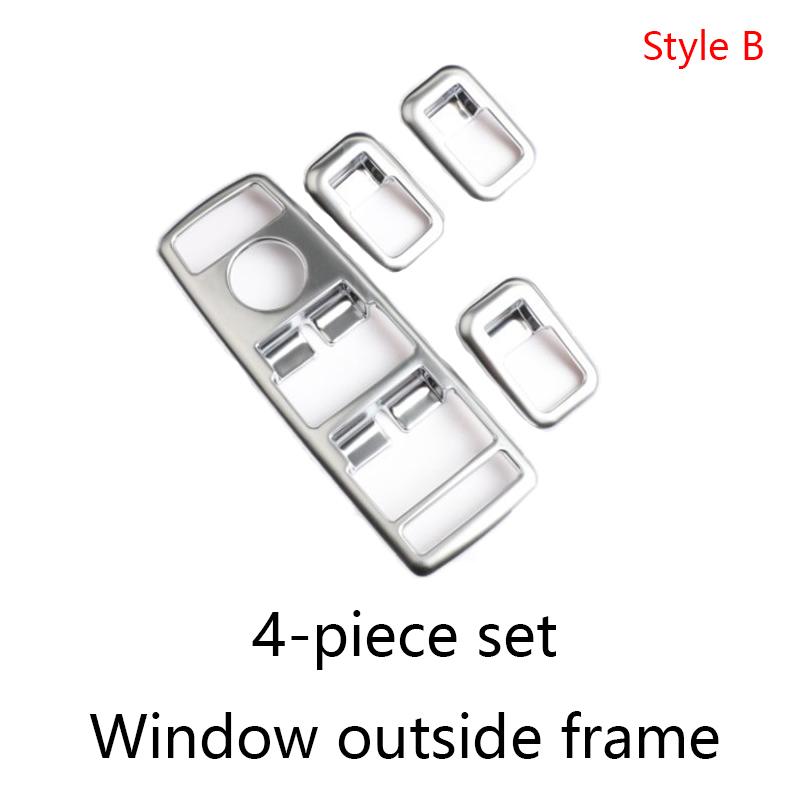 Car Window Lifter Button Frame Cover Control Switch Button Sticker Shell Protector Interior Decoration for Tesla Model X S Style B 4-piece set
