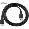QCEs USB 3.0 Micro Cable, External Hard Drive Cable USB 3.0 Type A Male to Micro B Cord Compatible with Samsung Galaxy S5 Note 3, Camera, External
