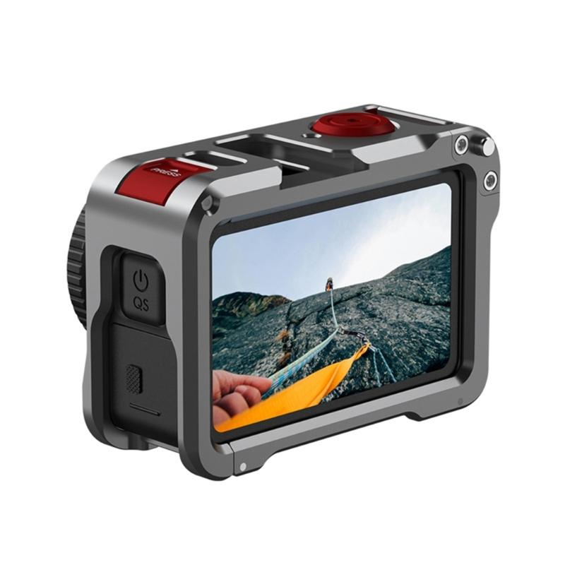 Protective Metal Cage for ACTION6 Cameras Frame with Cold Shoe Slot 1/4 Screw Hole Double Open Design Precise Cut Port