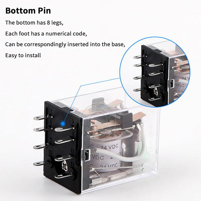 Miniature Coil Generalel Ectromagnetic Intermediate Relay Switch With Base Hh52P Led 12V Dc/220V Ac