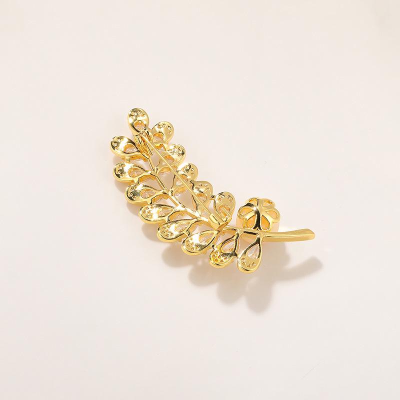 Bo Xin Yun Korean Zircon Wheat Ear Brooch with Freshwater Pearl