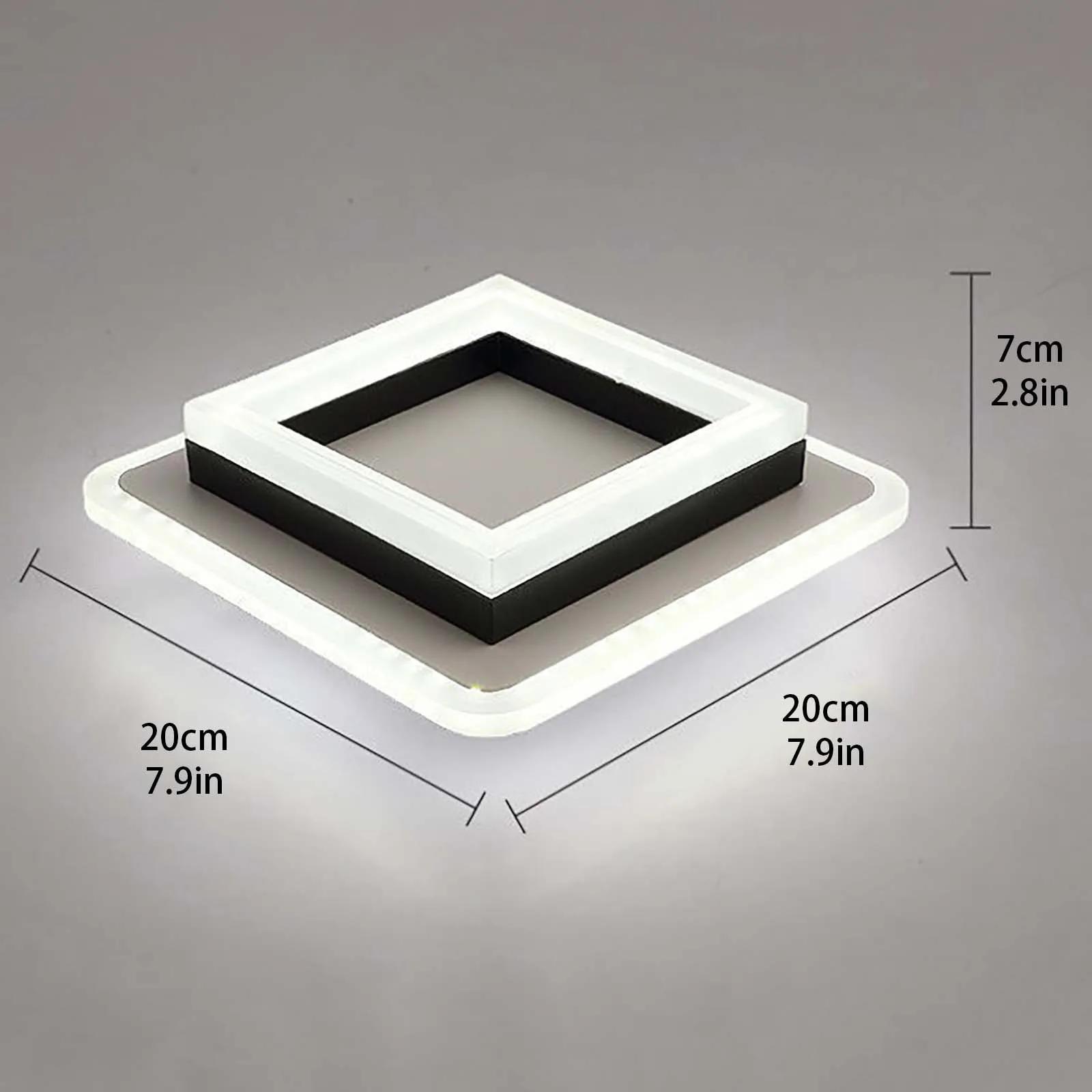 

Square Light Modern IP65 Incandescent Bulbs Bedside Porch Background Wall Corridor Personalized Living Room Atmosphere Lamp чёрный