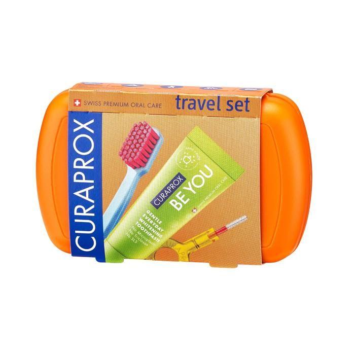 CURAPROX - Cs 5460 Kit De Voyage Brosse À Dents Avec Dentifrice « Be You » 2 Brossettes Interdentaires