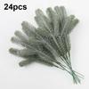 Artificial Pine Needles Branches Garland Green Plants Christmas Fake Christmas Greenery for Xmas DIY Garland(Snow Covered Style)