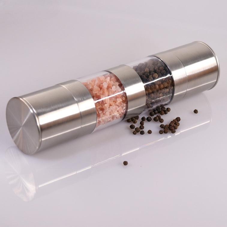 Manual Pepper Grinder Stainless Steel High Transparency Durable Convenient Fast Grinding Seasoning Bottles Kitchen Supplies