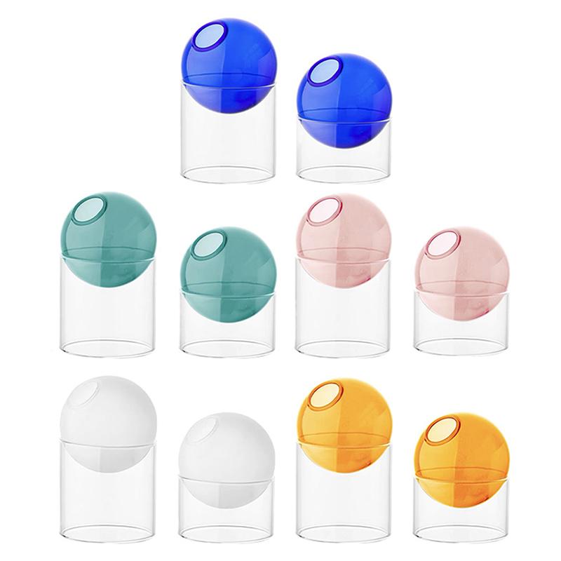 Creative Spheroidal Glass Vase Flower Arrangement Hydroponic Plant Vases Vintage Flower Pot Tabletop Plants Home Bonsai Decor