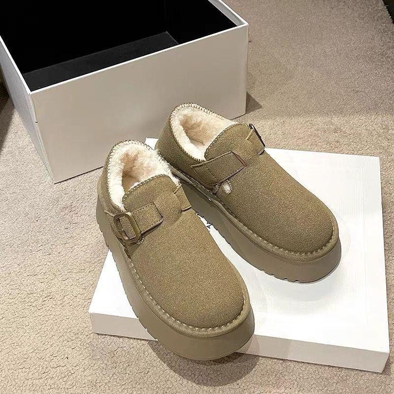Fleece thickened casual cotton shoes women's new winter warm, cold-resistant and non-slip snow boots