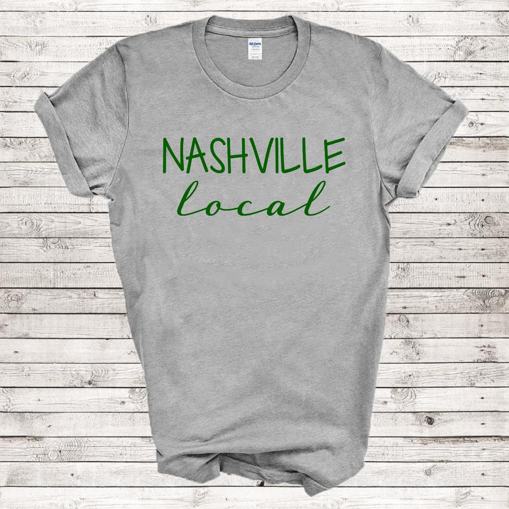 Nashville Local Country Music Tennessee Home Town City Pride Beach Gray T-Shirt