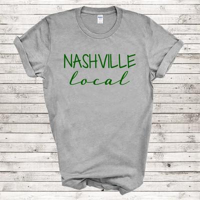 Nashville Local Country Music Tennessee Home Town City Pride Beach Gray T-Shirt