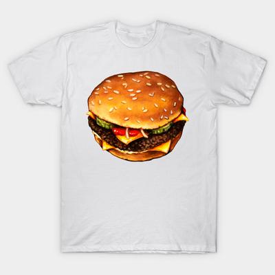 T Shirt Women Cheesburger Harajuku Print Kawaii Tshirt Summer Short Sleeve Female T-Shirt Top Tee
