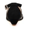 Sandali con zeppa piatta con cinturino alla caviglia e punta in velluto da donna da 30 mm, casual, con tacco, per feste