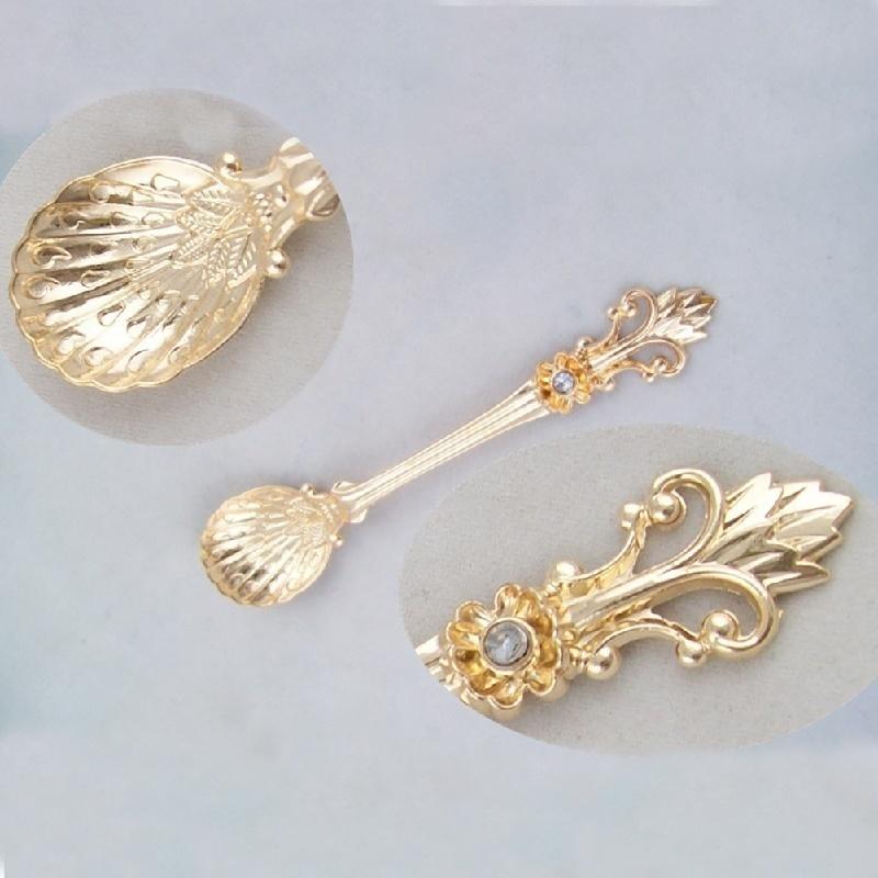 4 PCS/SET Retro Coffee Spoon Dessert Spoon Creative Mixing Spoon Arabic Style LS