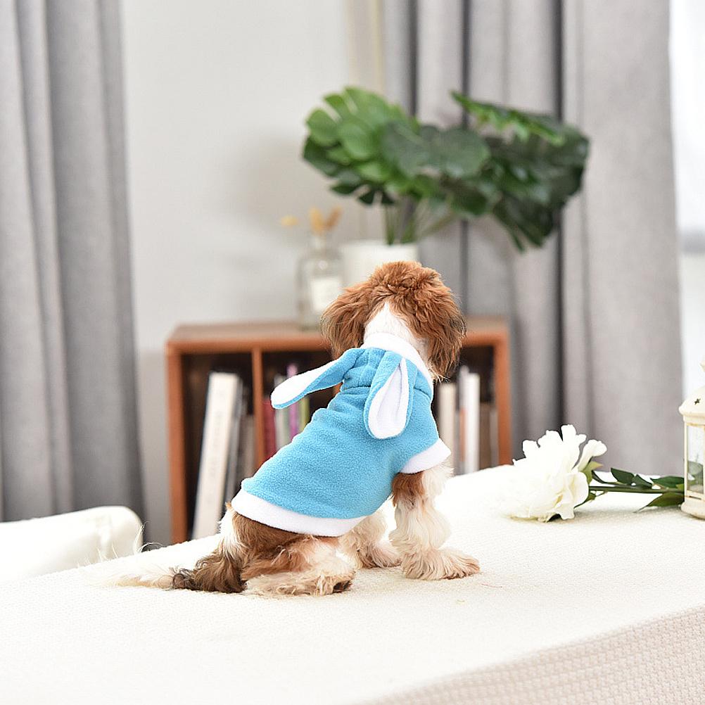 Warm Rabbit Style Clothes Soft Cotton Vest For Small Dogs Winter Outdoor Wear Jacket Dog Coat Pet Dog Clothes