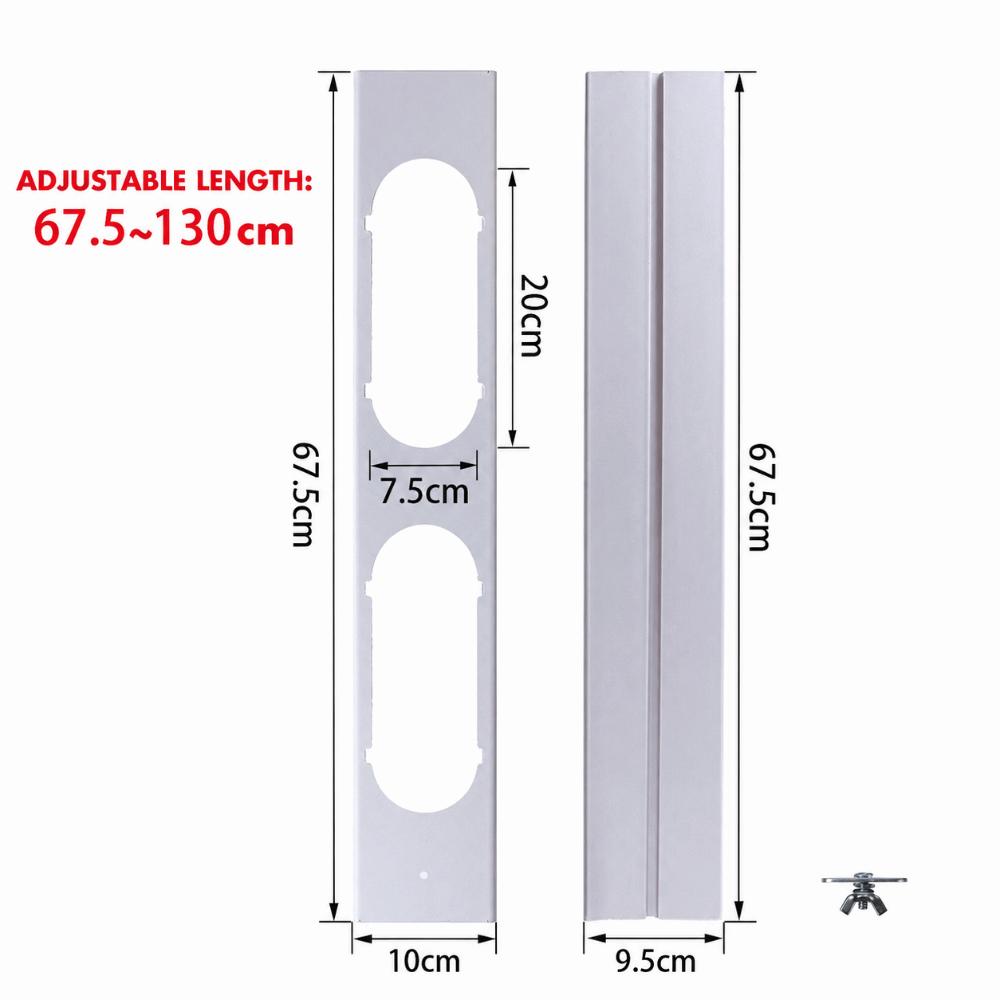 2/3/4pcs Adjustable Height Window Slide Plate Kit PVC Windshield New Window Sealing Plate Home Use 2pcs(67.5-130cm)