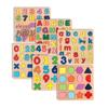 Wooden Educational Building Blocks for Kids: Letters, Numbers, Shapes & Colors Puzzle Set