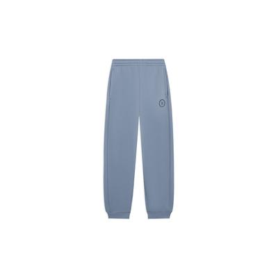 Wade Series Solid Pattern Print Fleece-Lined Warm Sports Pants Men Bottoms Flint-Blue AKLSG39-1