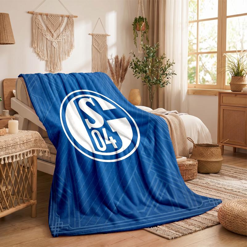Schalke 04 Thema Fleecedecke Gemütliche Weiche Plüschdecke für Schlafzimmer Couch Reise