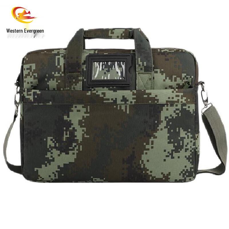 Evergreen Camouflage Tactical Shoulder Laptop Bag