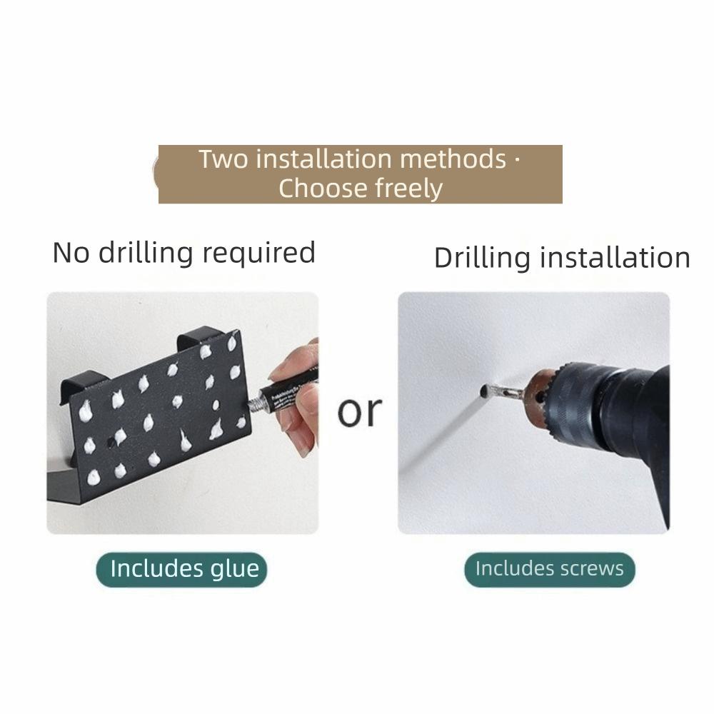 Stainless Steel Hair Dryer Holder Waterproof Blow Dryer Rack Simple Metal Storage Bracket Bathroom