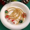 Festive Gingerbread Man Beaded Bracelet: Unique, Colorful Design for Women - Perfect Autumn/Winter Layered Best Friend Gift