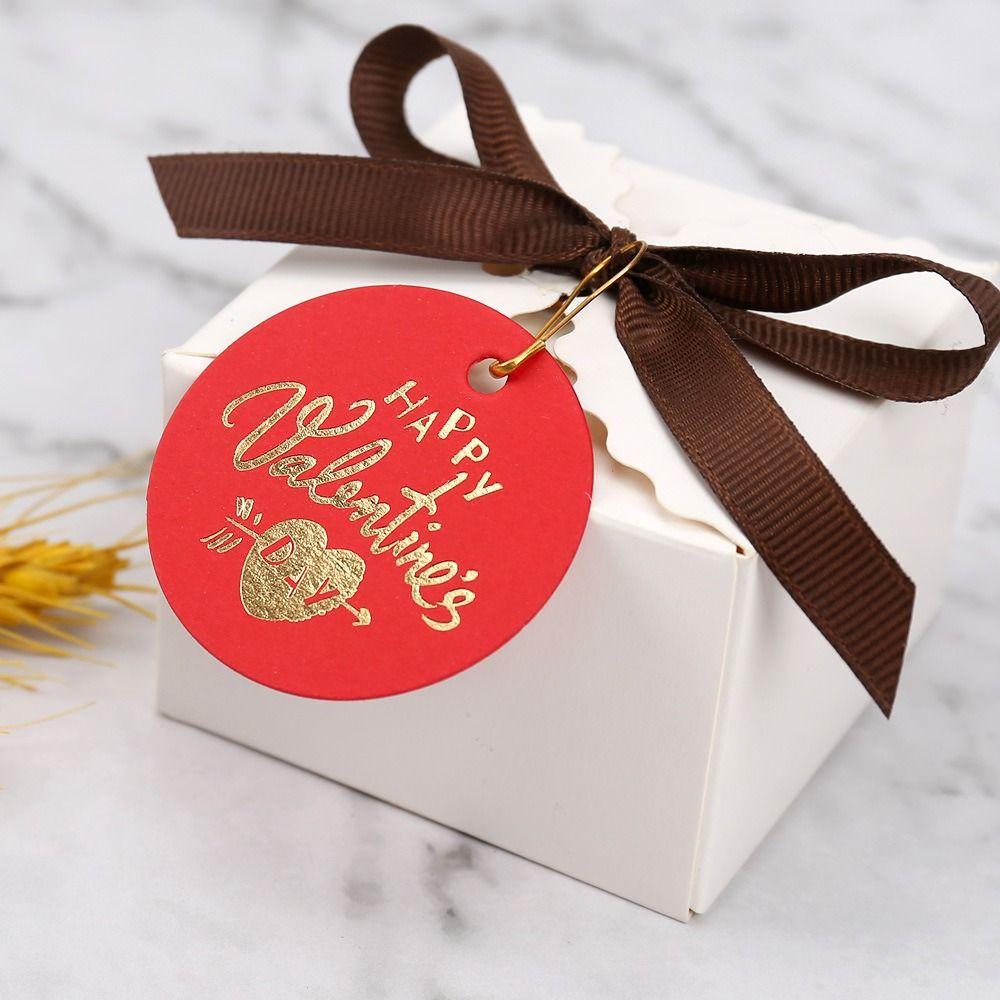 100pcs Hanging Decoration Gift Labels Heart Shaped Cards Hand Gift Hanging Tag  Party Label Stickers