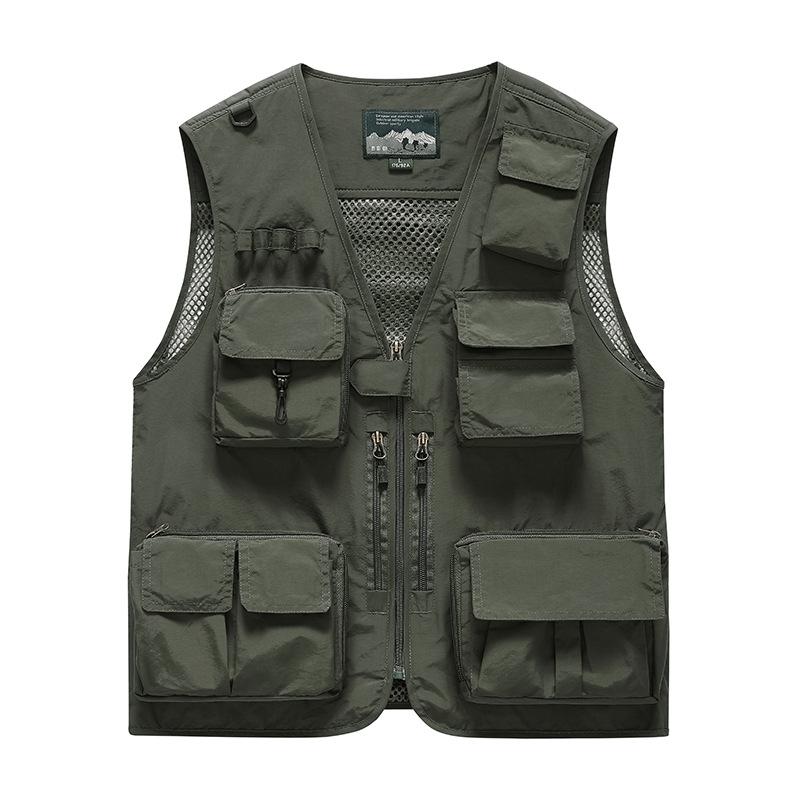 Vest Tooling Multi-Pocket Vest Men's Thin Outdoor Breathable Outdoor Sports Vest