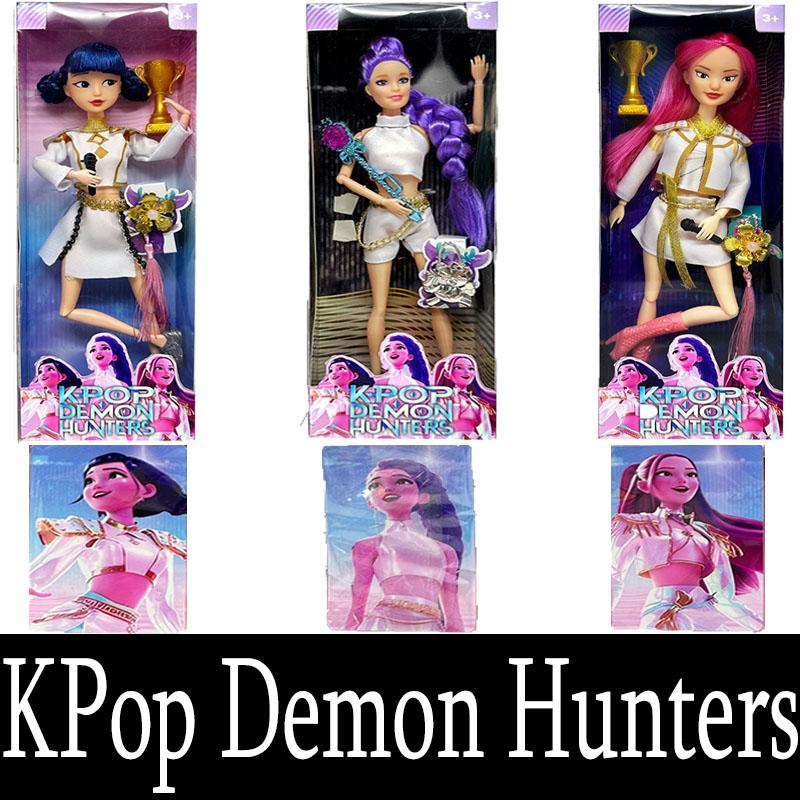 Kpop Demon Hunters Action Figure Toy Rumi Mira Zoi Character Vinyl Mask Figurine Birthday Gift Fan Club Gifts