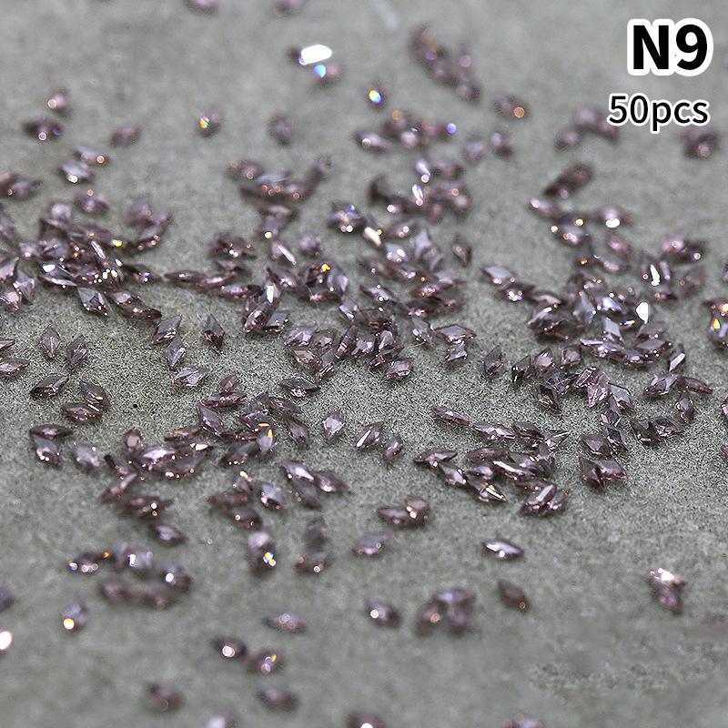 50 Buc Mini Strasuri Cristal pentru Nail Art Diamante Flatback Formă Mixtă Sclipici DIY Unghii Manichiură de Lux Accesorii