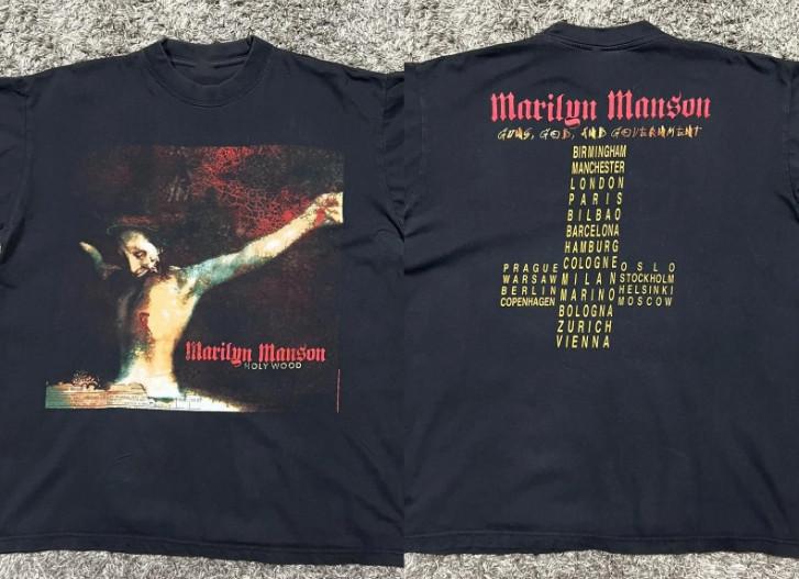 2000 Marilyn Manson Holywood Футболка Тур Футболка Европейский Размер S-5XL Перепечатка S-5XL S