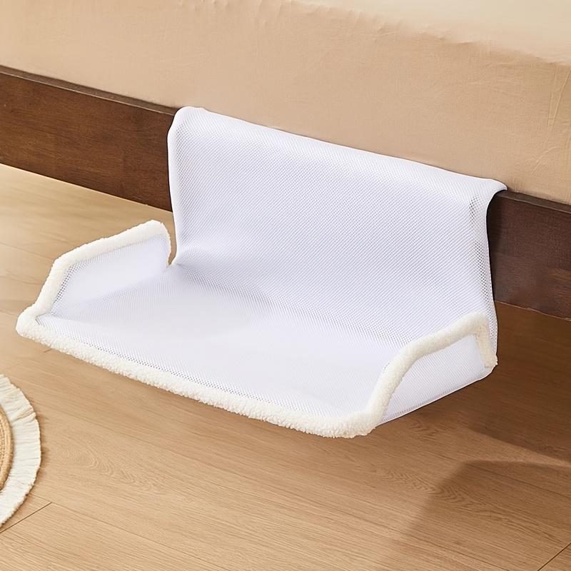 1pc Contemporary Style, All-Season Window Hanging Cat Bed - Soft Gray with White Edging, Perfect for Napping, Ideal for Bedside,Window Sill,or Balcony