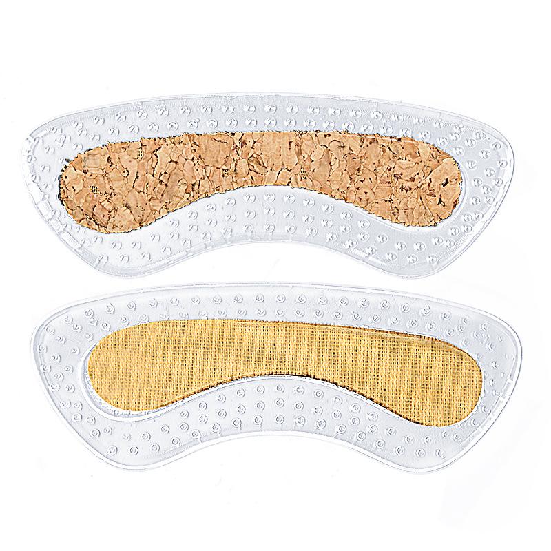 

Cork U-shaped Heel Pad with Soft Shock Absorption - Gel Self-adhesive Anti-wear, Anti-slip Moon Back Sticker.