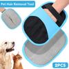 2Pcs Pet Hair Removal Gloves Electrostatic Double Sided Carpet Hair Removal Tool Deshedding Brush Glove Pet Supplies for Dog Cat