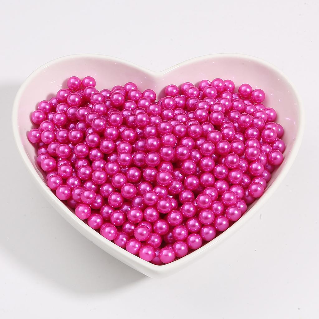 Beaded Abs Non-Porous Imitation Pearl Beads Colored Loose Beads Handmade Diy Hairpin Makeup Brush Storage Box Decoration