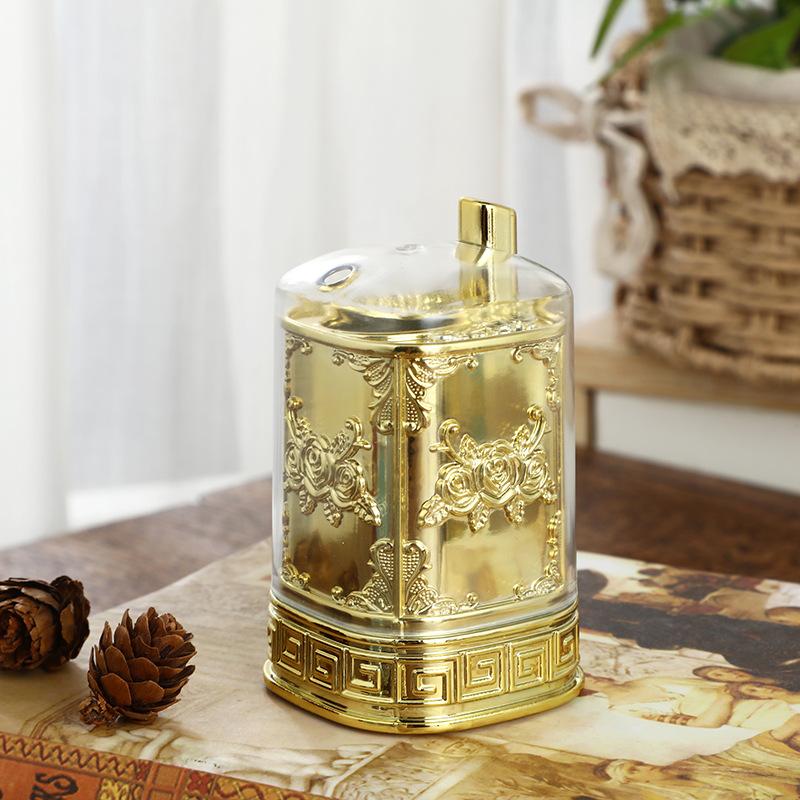 Creative retro press type toothpick holder, fashionable toothpick box, luxurious restaurant, hotel, household toothpick holder,