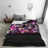 AJ Lee The Life of a Crazy Collage Flannel Blanket Warm Bedding Throws for Couch Chair Camping Funny Bedspread Sofa Bed Cover