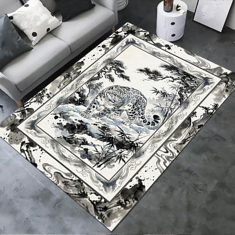 

2025 New Snow Leopard Animal Carpet Rug for Living Room Bedroom Home Sofa Decoration,Kids play Non-slip Floor Mat110 40x60cm( 15x23in )