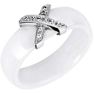 White 'Sissi' Steel Ring (ceramic)