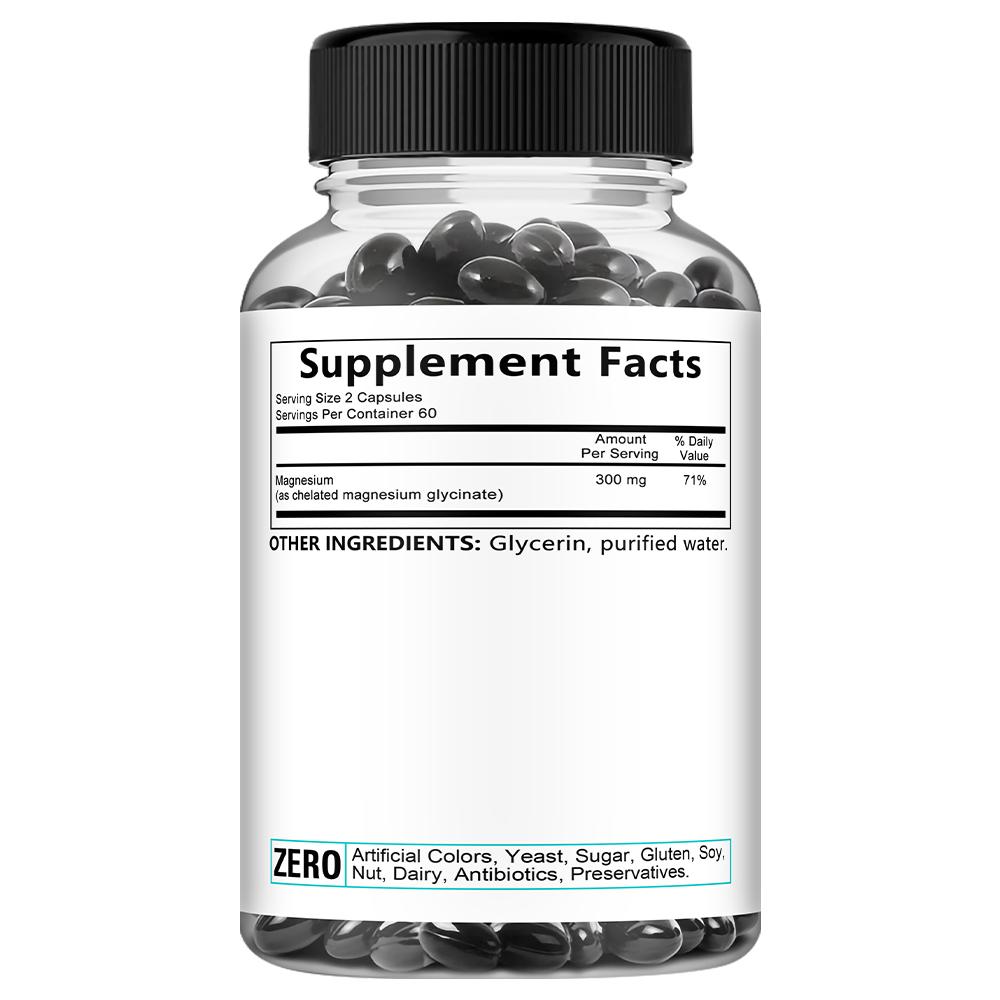 Didacat Magnesiumglycinat Nahrungsergänzungsmittel, 300 mg, Cheliert, Hohe Absorption, 120 Kapseln