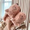 Wool slippers, winter office indoor slippers, noise-reducing living room slippers