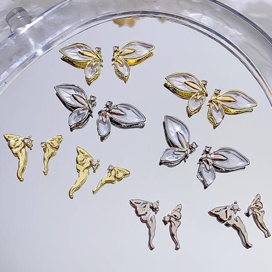 10Pcs DIY Removable Delicate Anti-oxidant Multi-layer Nail Art Wings Jewelries Nail Art Jewelries