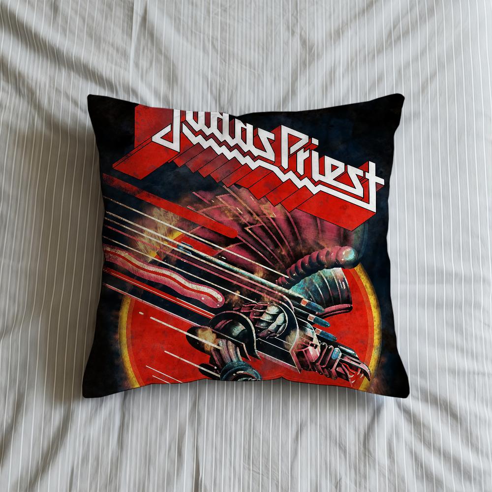 Band Cushion Cover Soft Case J-Jjudas Sofa Living SN Room Home Comfortable Office Decor Protective P-Ppriest Pillow