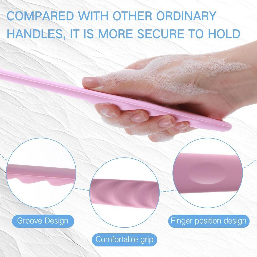Anti Slip Shower Brush Soft Bristles Body Exfoliator High Quality Back Scrubber  Men and Women