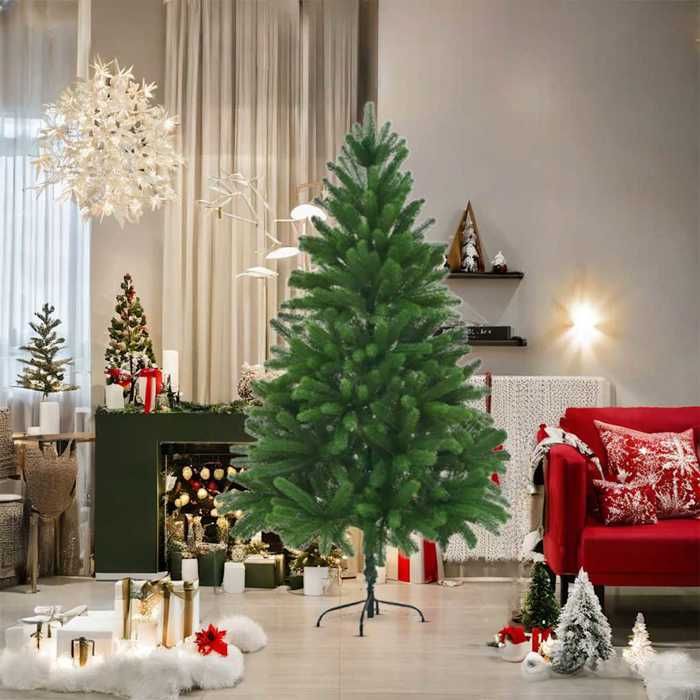 Sapin de Noël artificiel - Maison Exclusive - Aiguilles réalistes - 180 cm - Diamètre 90 cm