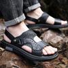 Genuine Leather Man Sandals Soft New Summer Low Price Sale Casual Stylish Barefoot Comfortable Luxury 2025 Shoes for Men